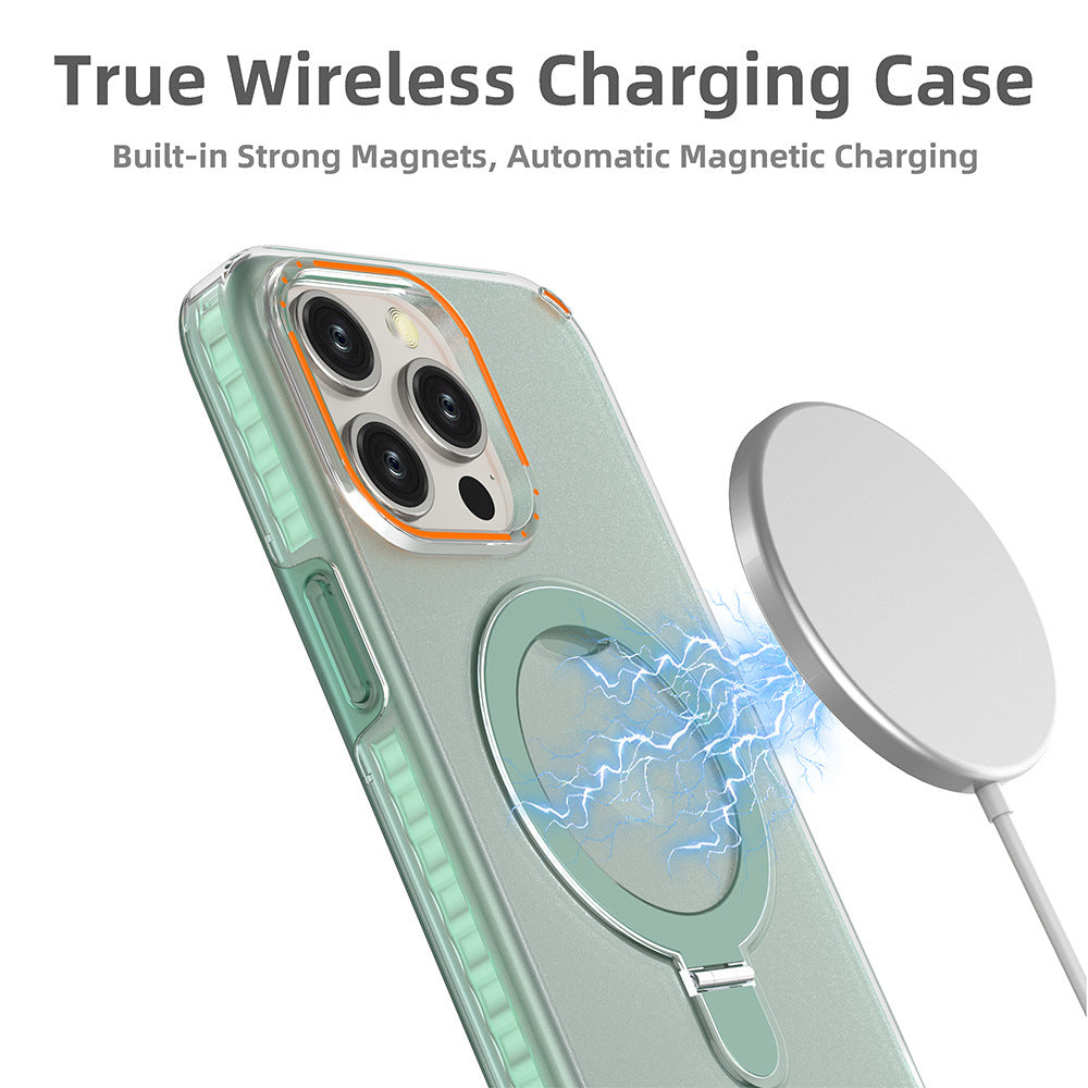 Colorful Magnetic Phone Case with Holder Stand for Magesafe Wireless Charging