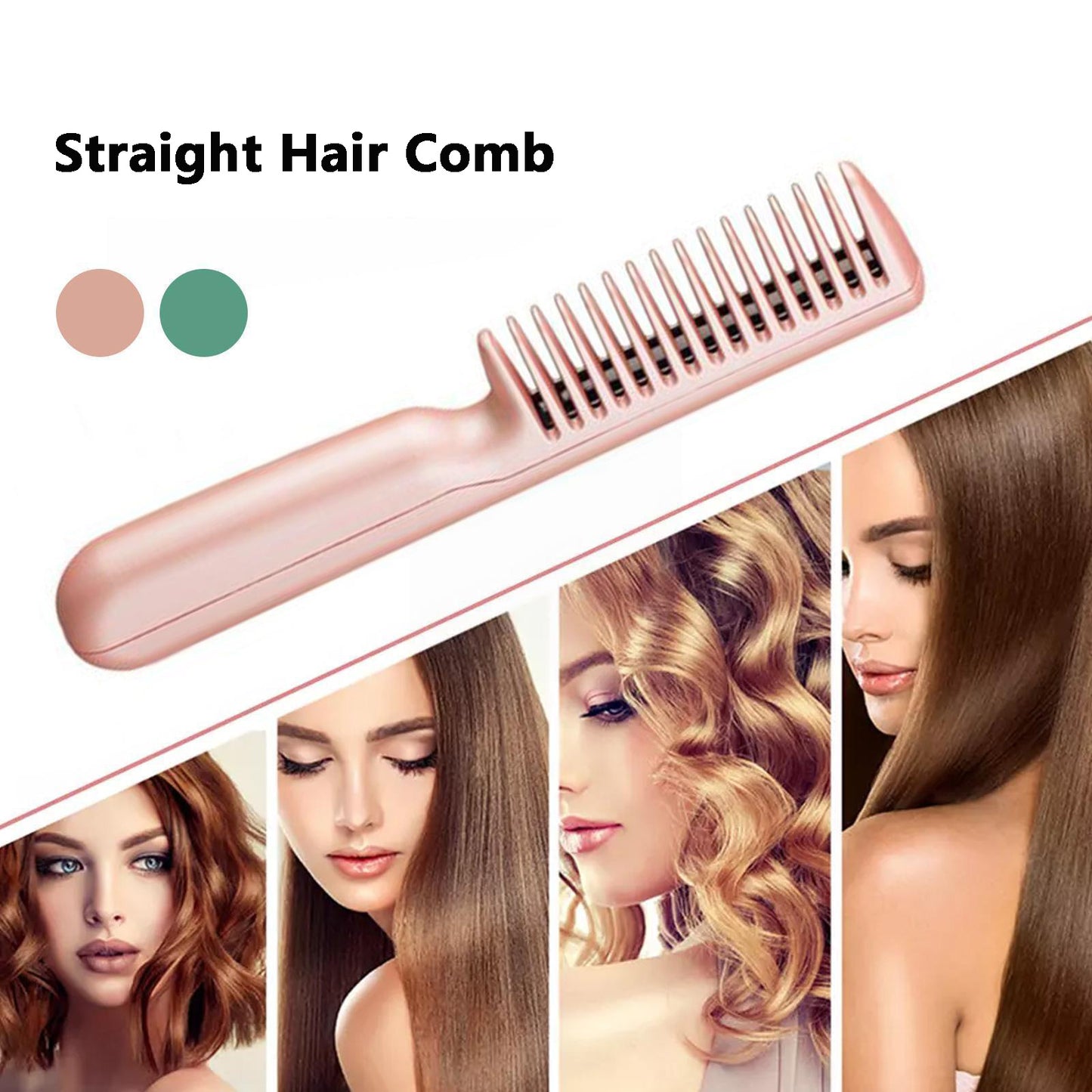 2-in-1 Wireless Hair Comb: Portable USB Charging,